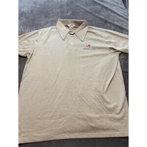 Vintage Whang Beige Polo XL SANKO LINE Logo USA Shipping Boat Company
